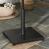 Outsunny 40 lbs Steel Square Parasol Stand Base w/ Adjustable Knob Umbrella Stand Garden Patio Outdoor Home, Black