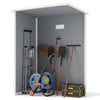 Outsunny 5 x 3FT Outdoor Storage Shed with Floor, Waterproof Garden Shed with Lockable Door, Window and Vent for Backyard, Lawn, Patio, Grey