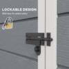 Outsunny 5 x 3FT Outdoor Storage Shed with Floor, Waterproof Garden Shed with Lockable Door, Window and Vent for Backyard, Lawn, Patio, Grey