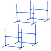PawHut Set of 4 Dog Training Agility Gear Adjustable Jump Bar Pet Exercise Kit with Carrying Bag (Blue)