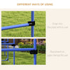 PawHut Set of 4 Dog Training Agility Gear Adjustable Jump Bar Pet Exercise Kit with Carrying Bag (Blue)