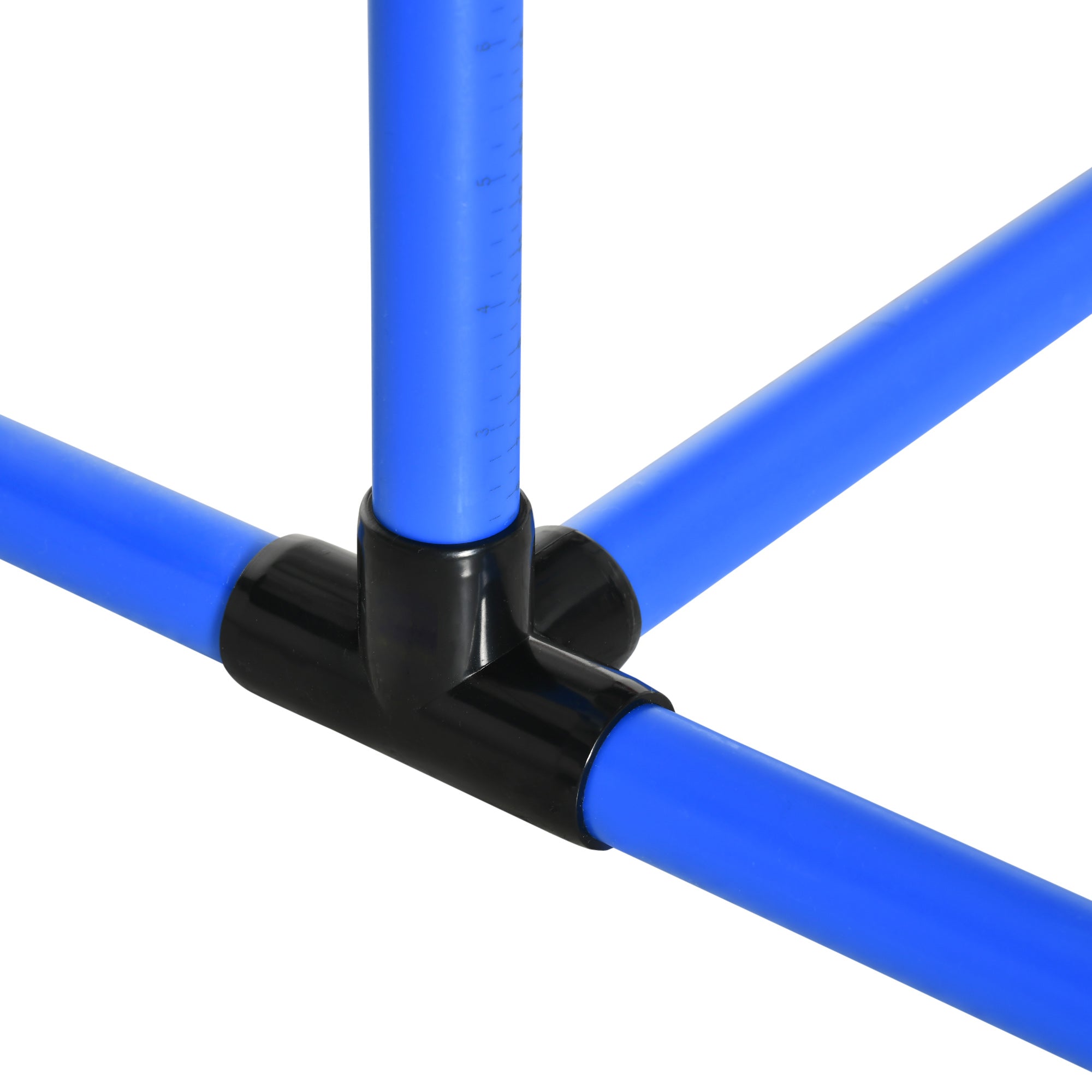 PawHut Set of 4 Dog Training Agility Gear Adjustable Jump Bar Pet Exercise Kit with Carrying Bag (Blue)