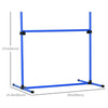 PawHut Set of 4 Dog Training Agility Gear Adjustable Jump Bar Pet Exercise Kit with Carrying Bag (Blue)