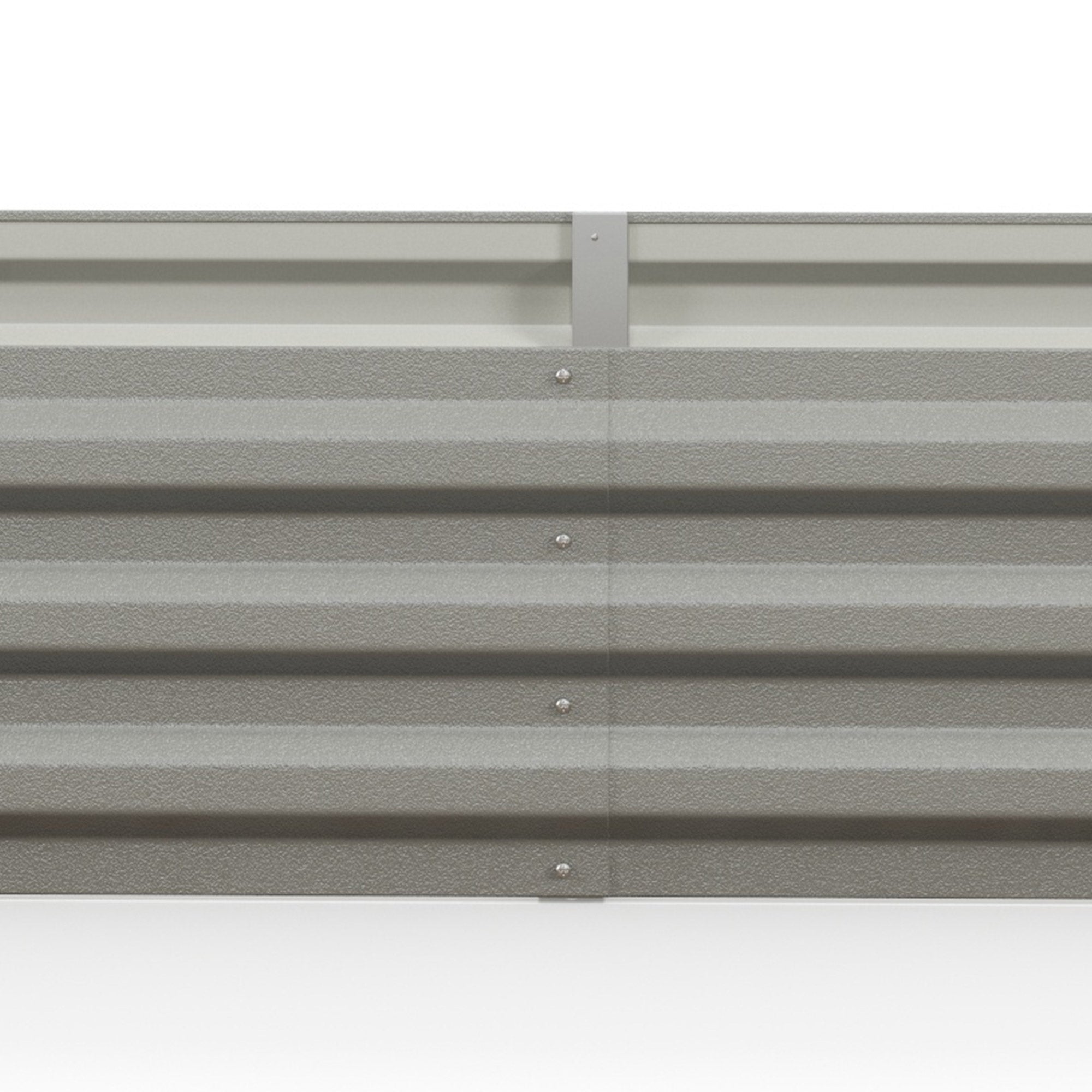 Outsunny 8 x 3 x 1ft Galvanized Raised Garden Bed, Metal Elevated Planter Box, Easy DIY and Cleaning for Growing Flowers, Herbs, Succulents, Silver