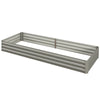 Outsunny 8 x 3 x 1ft Galvanized Raised Garden Bed, Metal Elevated Planter Box, Easy DIY and Cleaning for Growing Flowers, Herbs, Succulents, Silver