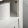 kleankin Bathroom Vanity, Farmhouse Bathroom Vanity Cabinet, Pedestal Sink Storage Cabinet with Double Doors and Storage Shelves, White