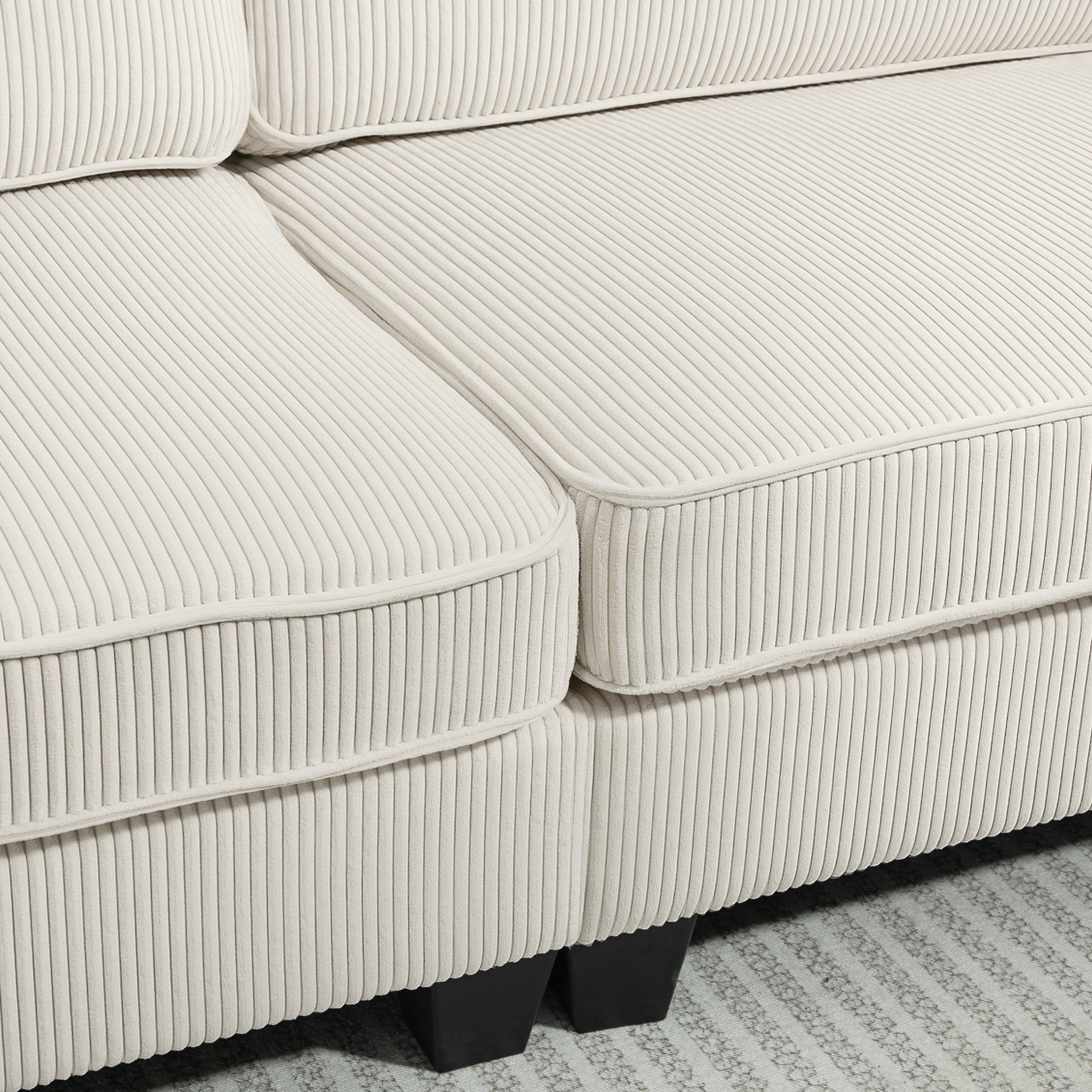 HOMCOM Modern 3 Seater Sofa with Spring Cushion, 90