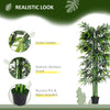 Outsunny 6FT Artificial Bamboo Tree, Faux Greenery Plant, Decorative Tree in Nursery Pot for Indoor Outdoor Décor