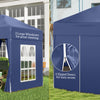 Outsunny 6.6'x6.6' Pop Up Canopy Tent with Sidewalls, Instant Sun Shelter Camping Gazebo with Carry Bag, for Outdoor, Garden, Patio, Blue