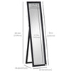 HOMCOM 61" x 15" Full Length Mirror, Floor Standing Mirror, Rectangular Full Body Mirror for Bedroom, Living Room, Black