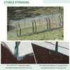Outsunny 11.5' x 3' x 2.5' Plastic Mini Tunnel Greenhouse Garden Green Grow Shed Portable Plant Flower Warm House Steel Frame Zipped Doors, Clear