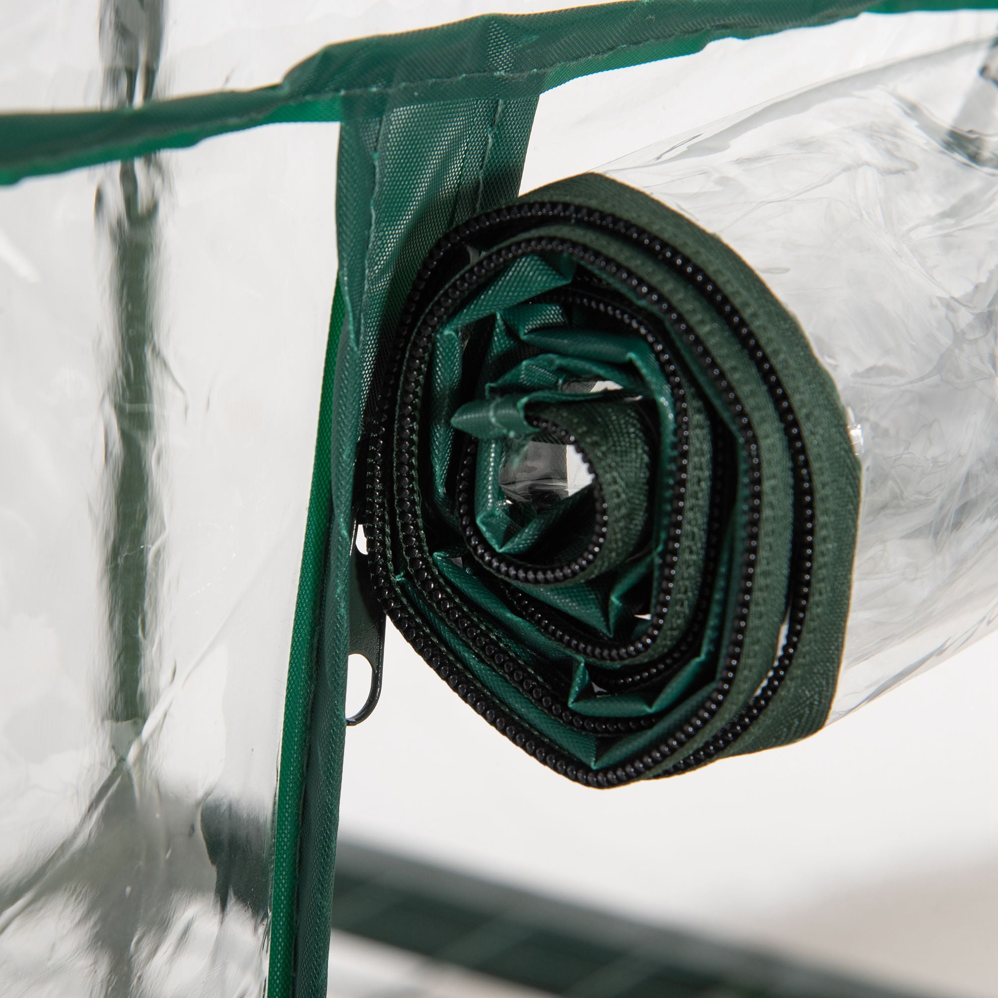 Outsunny 3 Tier Mini Greenhouse, Portable Outdoor Flower Stand with Shelf Clips, Indoor Greenhouse with Plastic Cover and Steel Frame, Transparent, 27" x 19" x 49"