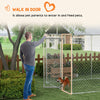 PawHut Outdoor Dog Kennel Dog Run with Waterproof, UV Resistant Cover for All-Sized Dogs, 19.7' x 7.5' x 7.5', Silver