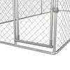 PawHut Outdoor Dog Kennel Dog Run with Waterproof, UV Resistant Cover for All-Sized Dogs, 19.7' x 7.5' x 7.5', Silver