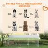 PawHut Outdoor Dog Kennel Dog Run with Waterproof, UV Resistant Cover for All-Sized Dogs, 19.7' x 7.5' x 7.5', Silver