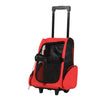 PawHut 2-IN-1 Pet Luggage Box Backpack Carrier Cats Dogs w/ Handle, Rolling Wheel Red