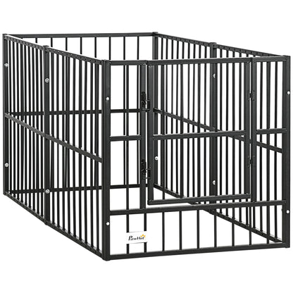 PawHut 33" - 60" x 31.5" Indoor & Outdoor Dog Playpen for Small & Medium Dogs, Dog Kennel Outdoor Playpen Dog Exercise Pen with Tall Height, Dog Run Enclosure