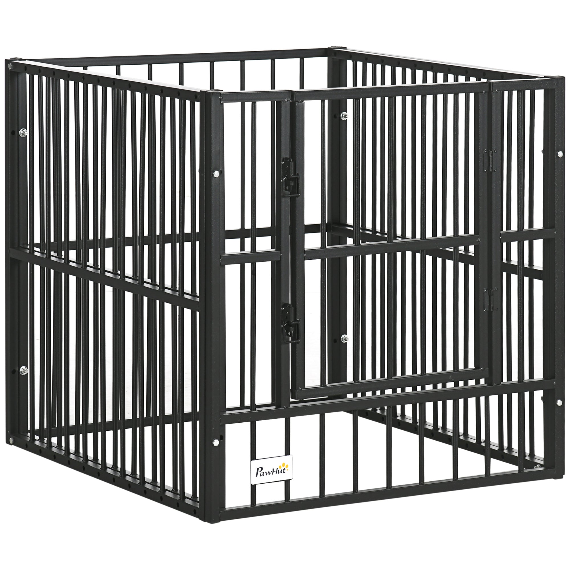 PawHut 33" - 60" x 31.5" Indoor & Outdoor Dog Playpen for Small & Medium Dogs, Dog Kennel Outdoor Playpen Dog Exercise Pen with Tall Height, Dog Run Enclosure