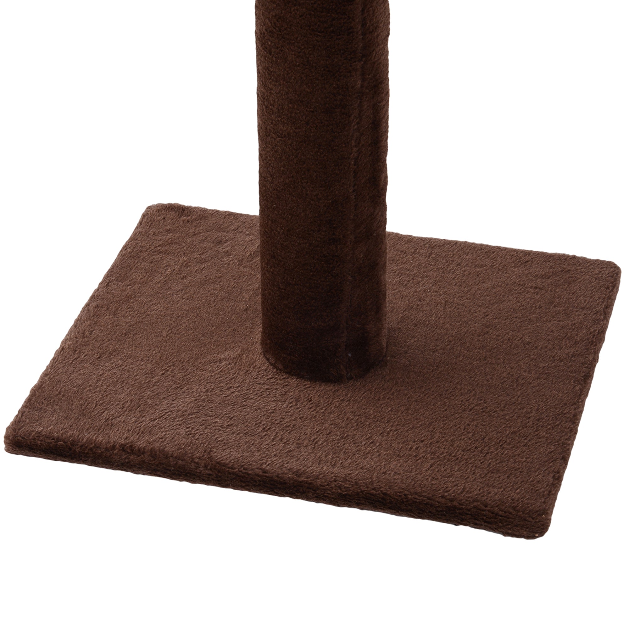 PawHut 8.5ft Cat Climbing Tree 5-Tier Kitty Activity Center Floor-to-Ceiling Cat Climber Toy with Scratching Post Play Rest Post Pet Furniture Brown
