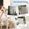 Outsunny 4 Panel Folding Room Divider, 5.6FT Privacy Screen with Wide Feet, Portable Freestanding Privacy Panel for Garden, Backyard, Deck, Pool, Hot Tub, Cream White