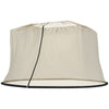 Outsunny Outdoor Patio 7.5FT Umbrella Table Screen Mosquito Bug Net, Garden Large Umbrella Cover Netting with Zippered Door, Beige (Mosquito Netting ONLY)