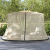 Outsunny Outdoor Patio 7.5FT Umbrella Table Screen Mosquito Bug Net, Garden Large Umbrella Cover Netting with Zippered Door, Beige (Mosquito Netting ONLY)