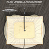 Outsunny Outdoor Patio 7.5FT Umbrella Table Screen Mosquito Bug Net, Garden Large Umbrella Cover Netting with Zippered Door, Beige (Mosquito Netting ONLY)