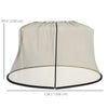 Outsunny Outdoor Patio 7.5FT Umbrella Table Screen Mosquito Bug Net, Garden Large Umbrella Cover Netting with Zippered Door, Beige (Mosquito Netting ONLY)