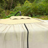 Outsunny Outdoor Patio 7.5FT Umbrella Table Screen Mosquito Bug Net, Garden Large Umbrella Cover Netting with Zippered Door, Beige (Mosquito Netting ONLY)