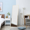 HOMCOM 63"x20" Full Length Mirror, Floor Standing, Wall-Mounted or Leaning Against Wall Tall Mirror with Support Frame, Rectangular Full Body Mirror for Bedroom, Living Room, Gold