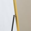 HOMCOM 63"x20" Full Length Mirror, Floor Standing, Wall-Mounted or Leaning Against Wall Tall Mirror with Support Frame, Rectangular Full Body Mirror for Bedroom, Living Room, Gold
