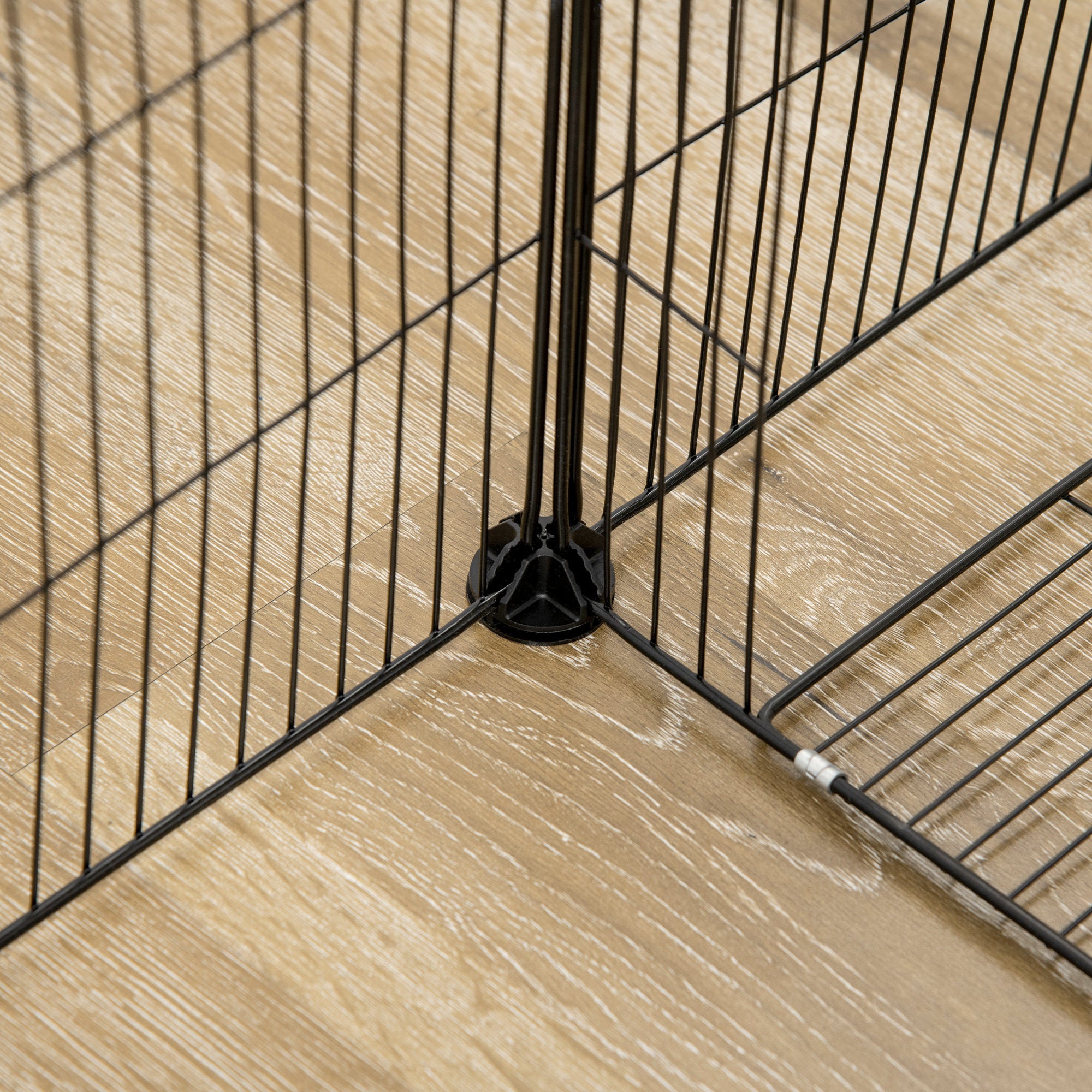 PawHut 18 Panels Small Animal Cage, Pet Playpen with Doors, Guinea Pig Cage, Portable Metal Wire Yard for Hedgehogs Indoor Use, 69" x 28" x 18"