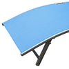 Outsunny Heavy-duty Adjustable Folding Reclining Chair Outdoor Sun Lounger Patio Chaise Lounge Garden Beach Gravity Lounge with Pillow, 7 Adjustable Backrest Positions, Blue