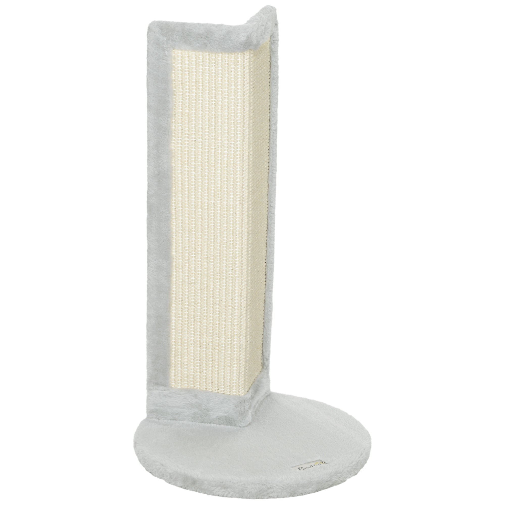 PawHut Cat Scratching Post, 56cm Corner Cat Scratch Post with Sisal Scratching Pad, for Indoor Corners, Table Corners, Sofa Corners, Grey