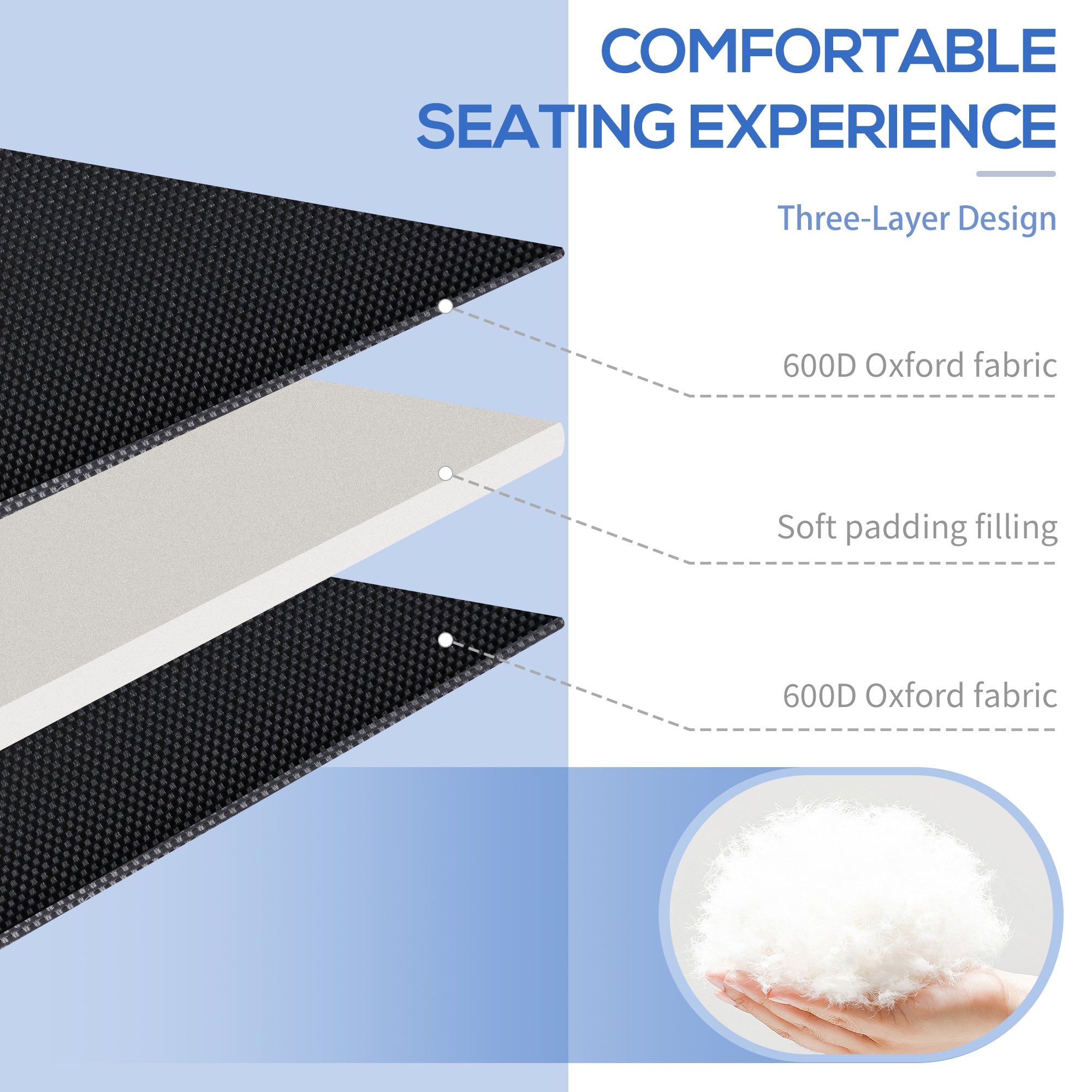 Outsunny Folding Chaise Lounge w/ 5-level Reclining Back, Outdoor Tanning Chair Lounge Chair w/ Padded Seat, Side Pocket, Headrest, Carry Strap, for Beach, Yard, Patio, Blue