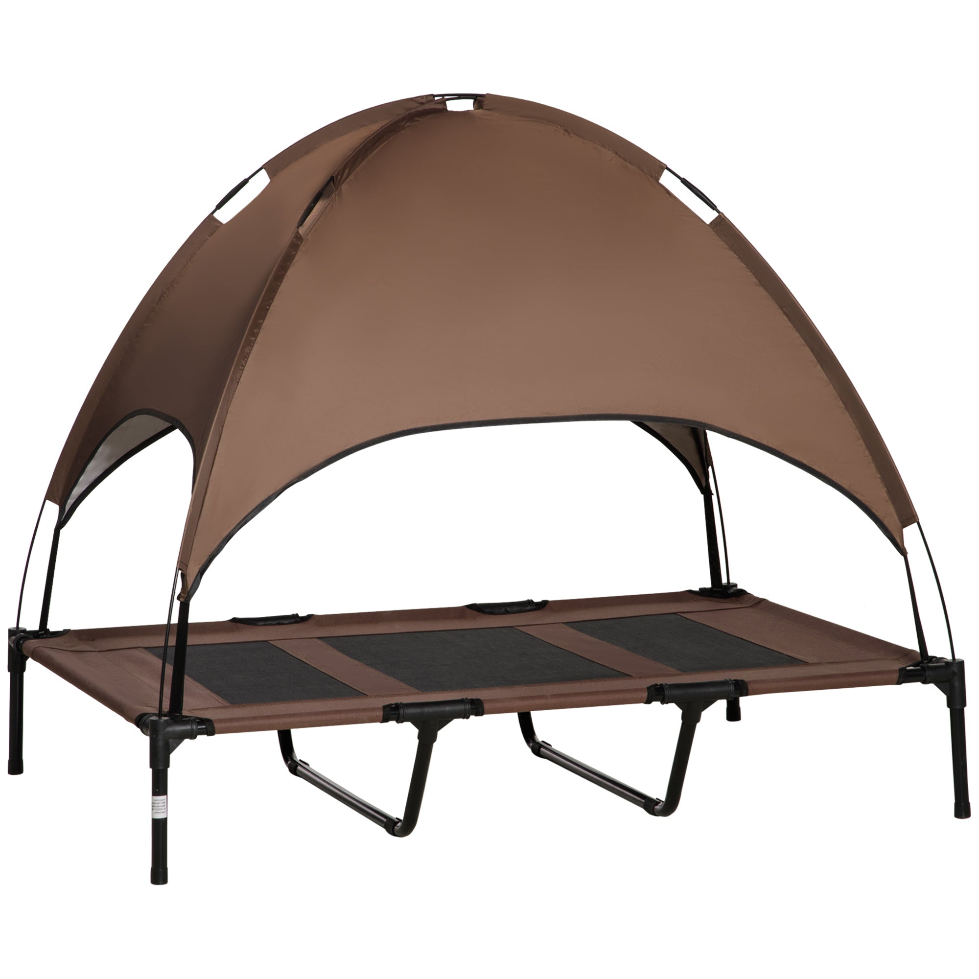 PawHut Elevated Dog Bed with Canopy, Portable Raised Dog Cot for XL Sized Dogs, Indoor & Outdoor, 48