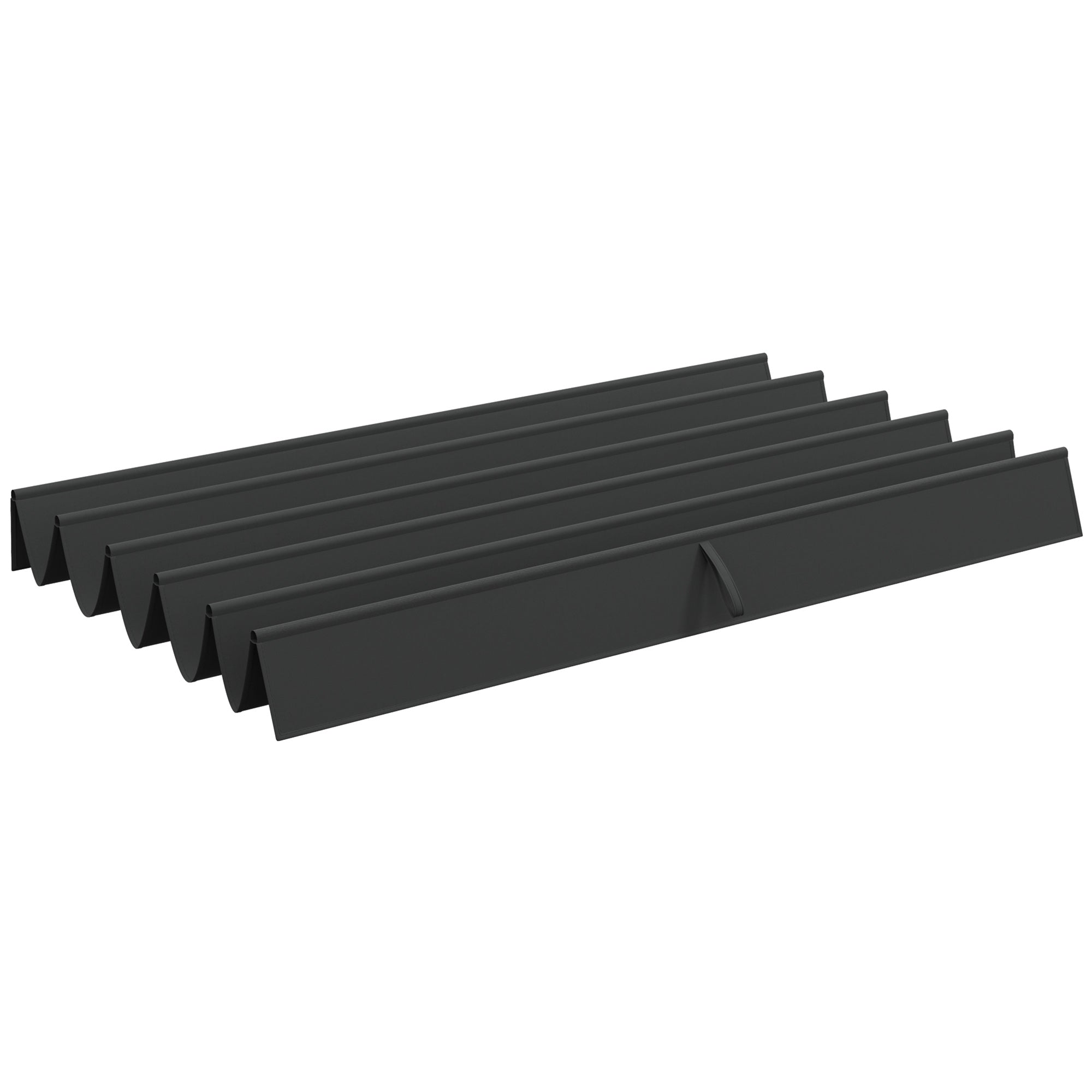 Outsunny Retractable Replacement Pergola Canopy for 10' x 10' Pergola, Pergola Cover Replacement, Dark Grey