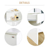 HOMCOM Vanity Table Wood Dressing Table w/ Makeup Mirror, Big Drawers, Open Shelf for Bedroom White