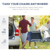 Outsunny Reclining Zero Gravity Chair with Adjustable Backrest, Folding Garden Sun Lounger with Removable Cushion and Headrest, Dark Blue