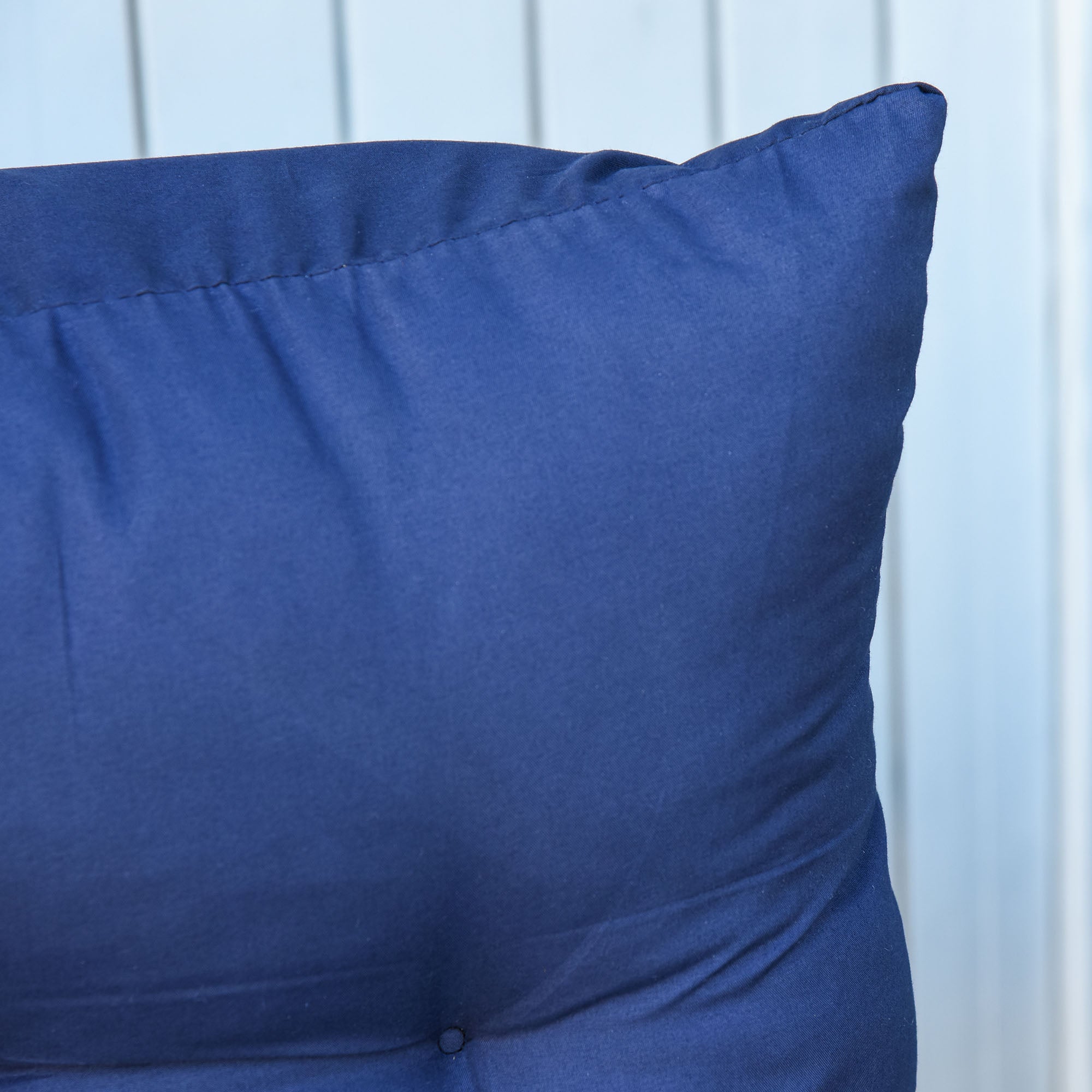 Outsunny Reclining Zero Gravity Chair with Adjustable Backrest, Folding Garden Sun Lounger with Removable Cushion and Headrest, Dark Blue