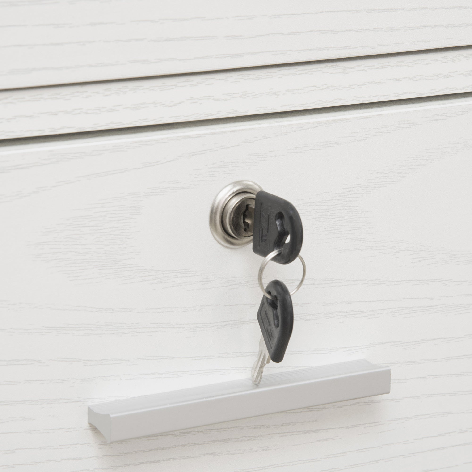 Vinsetto Lateral Filing Cabinet with Wheels, Locking File Cabinet, Mobile Printer Stand with Open Shelves and Drawers for A4 Size Documents, White