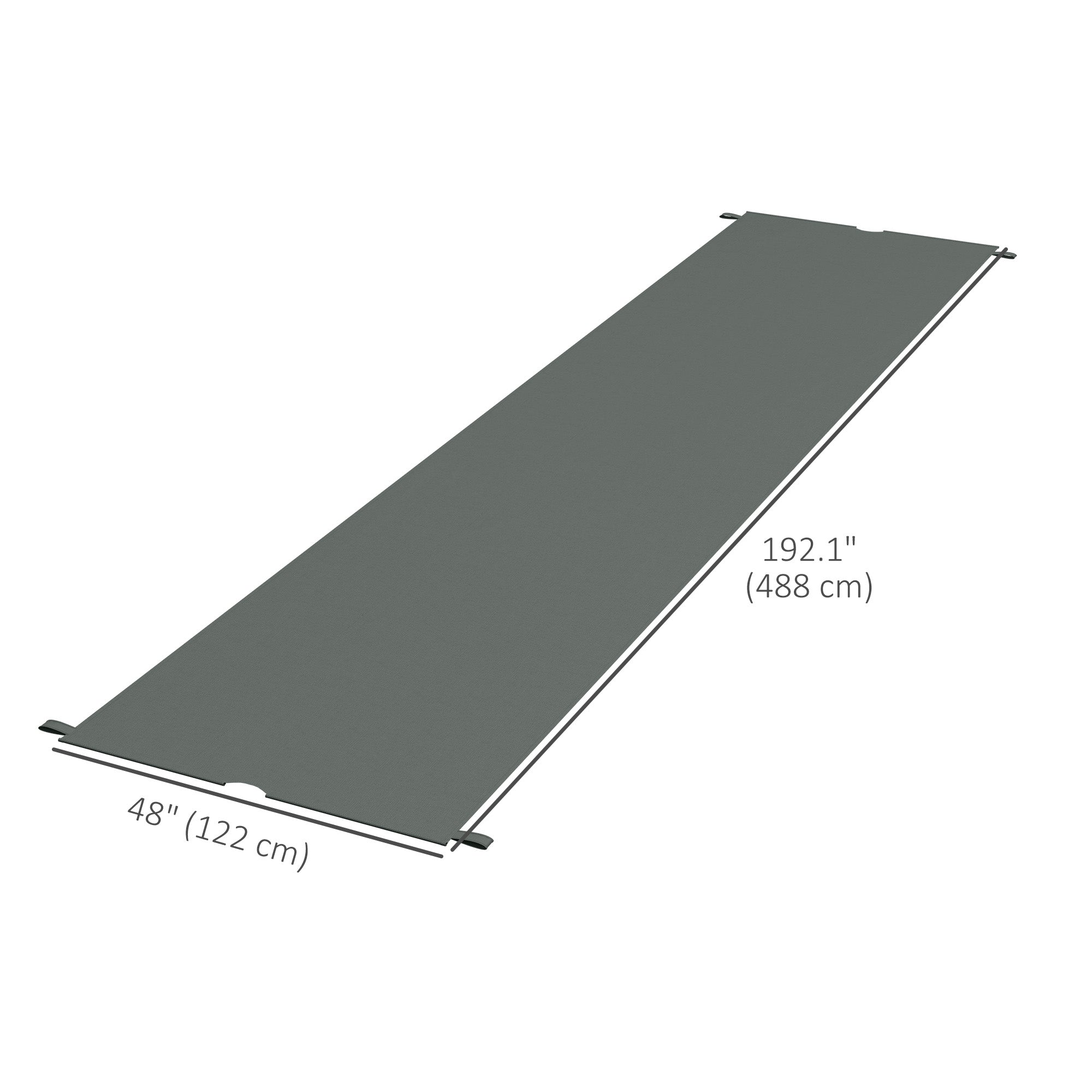 Outsunny 2 Pcs 16 x 4ft Pergola Canopy Replacement, UV Protection Pergola Shade Cover, Easy to Install, for 10 x 10ft Pergola, Dark Grey
