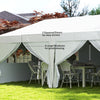 Outsunny 10' x 20' Pop Up Canopy with 6 Walls, Outdoor Easy Up Canopy Party Tent with Steel Frame, Drainage Holes, Instant Garden Shade Shelter with Carrying Bag, White