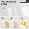 HOMCOM 5.3 Gallon/20 L Garbage Can, Fingerprint-proof Stainless Steel Kitchen Trash Can with Soft-close Lid and Foot Pedal, Slim Garbage Bin for Living Room, Home Office, White