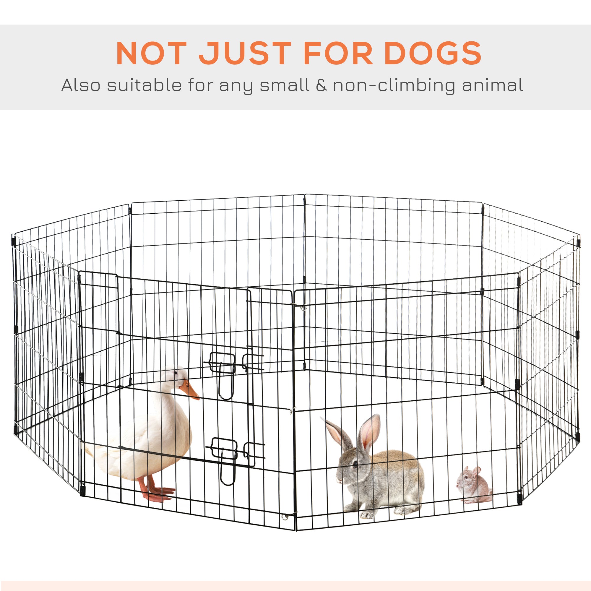 PawHut Dog Playpen Puppy Play Pen, Pet Exercise Fences for Outside Indoor, Foldable Dog Kennel, 24''H(Updated)