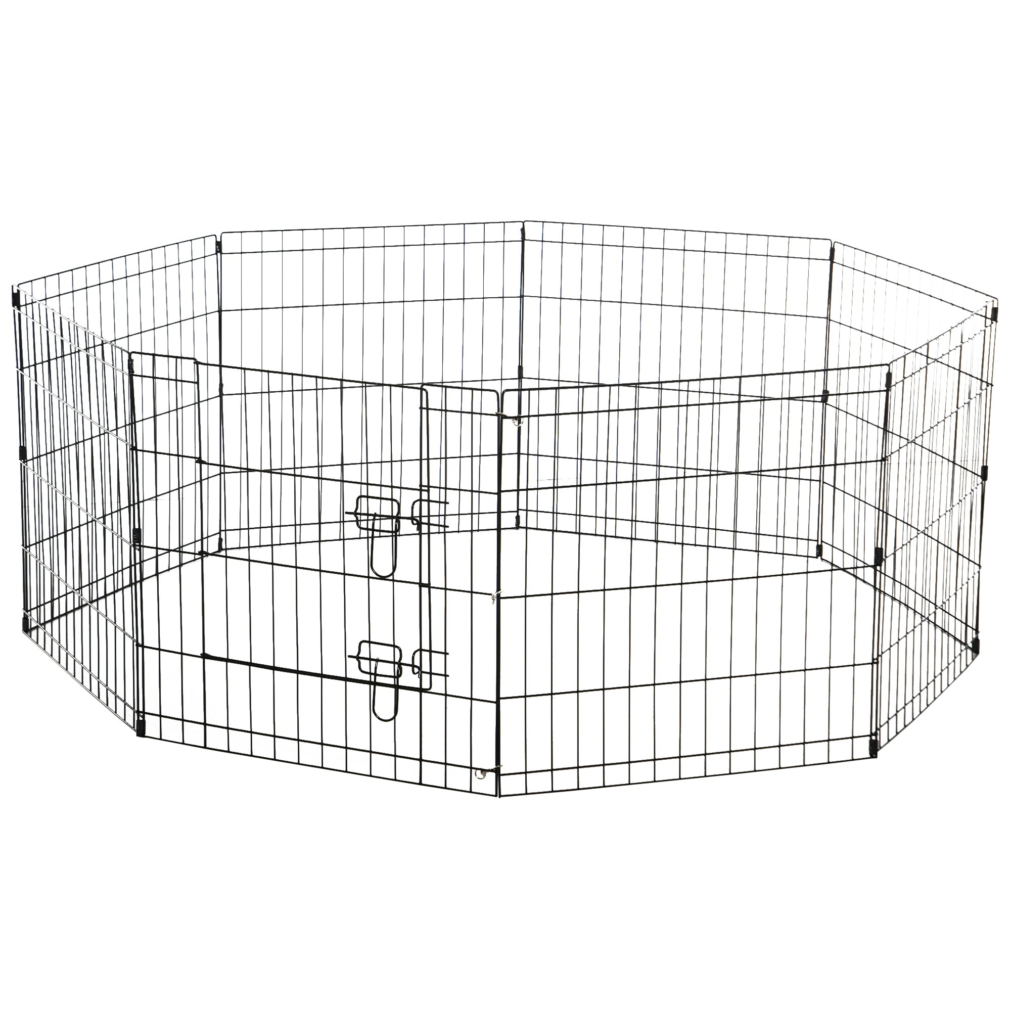 PawHut Dog Playpen Puppy Play Pen, Pet Exercise Fences for Outside Indoor, Foldable Dog Kennel, 24''H(Updated)