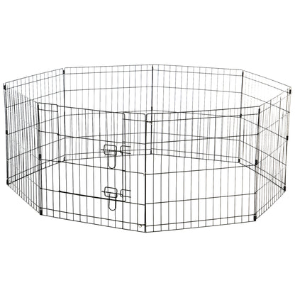 PawHut Dog Playpen Puppy Play Pen, Pet Exercise Fences for Outside Indoor, Foldable Dog Kennel, 24''H(Updated)