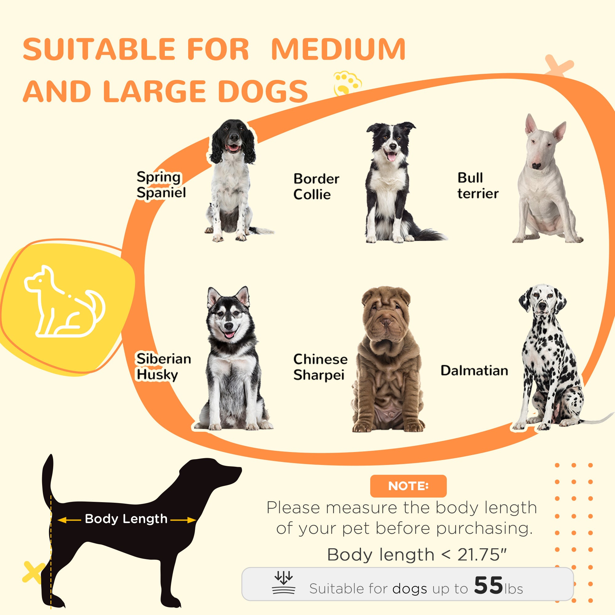 PawHut Dog Crate Furniture Side End Table with Storage, Dog Kennel Furniture Indoor with Double Doors for Medium and Large Dogs, Walnut