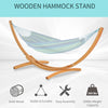 Outsunny 11' Wooden Hammock Stand Universal Garden Picnic Camp Accessories, Curved Arc Design Stand, 264lbs Capacity