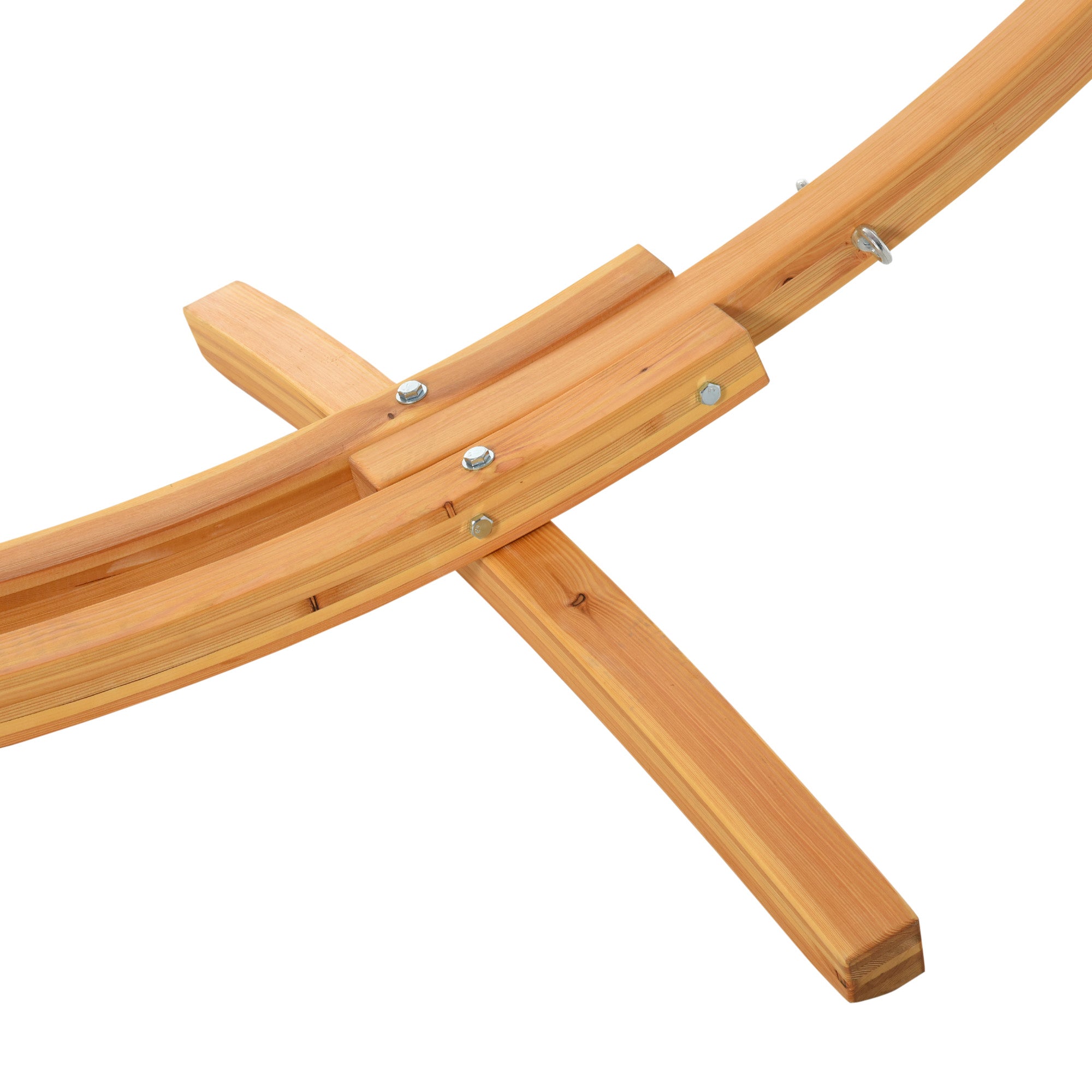 Outsunny 11' Wooden Hammock Stand Universal Garden Picnic Camp Accessories, Curved Arc Design Stand, 264lbs Capacity